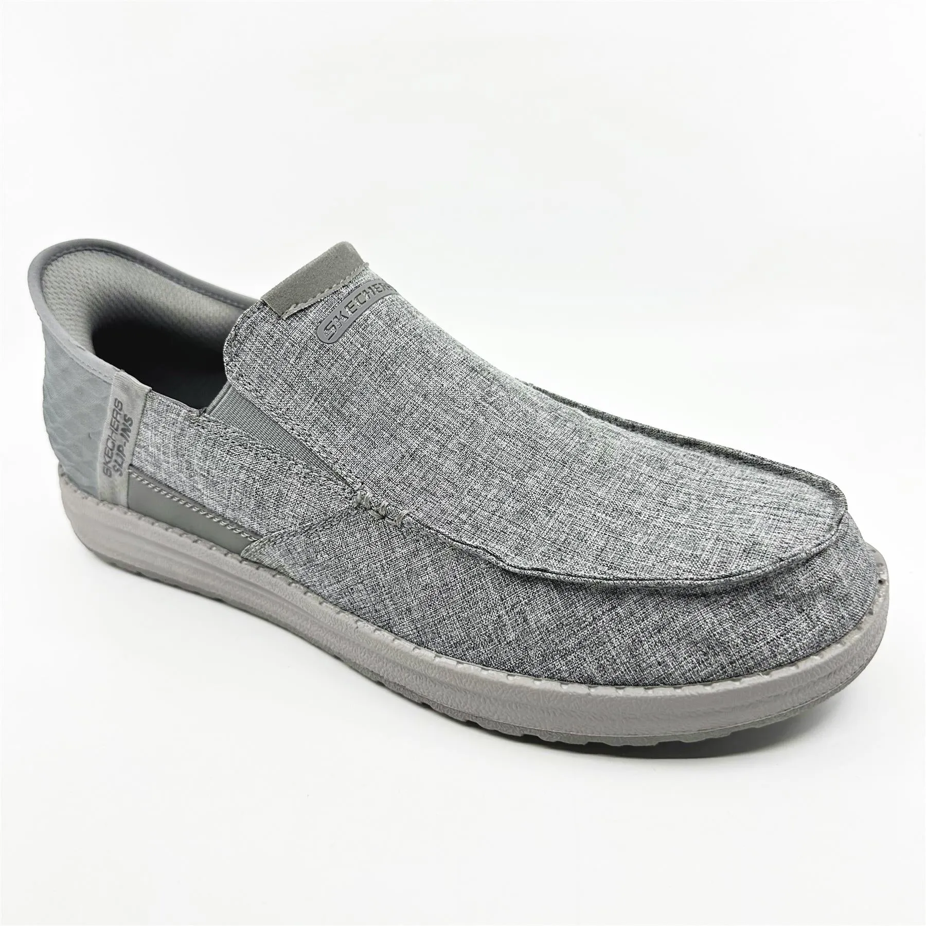 Skechers Melson Medford Gray Mens Slip On Sneakers