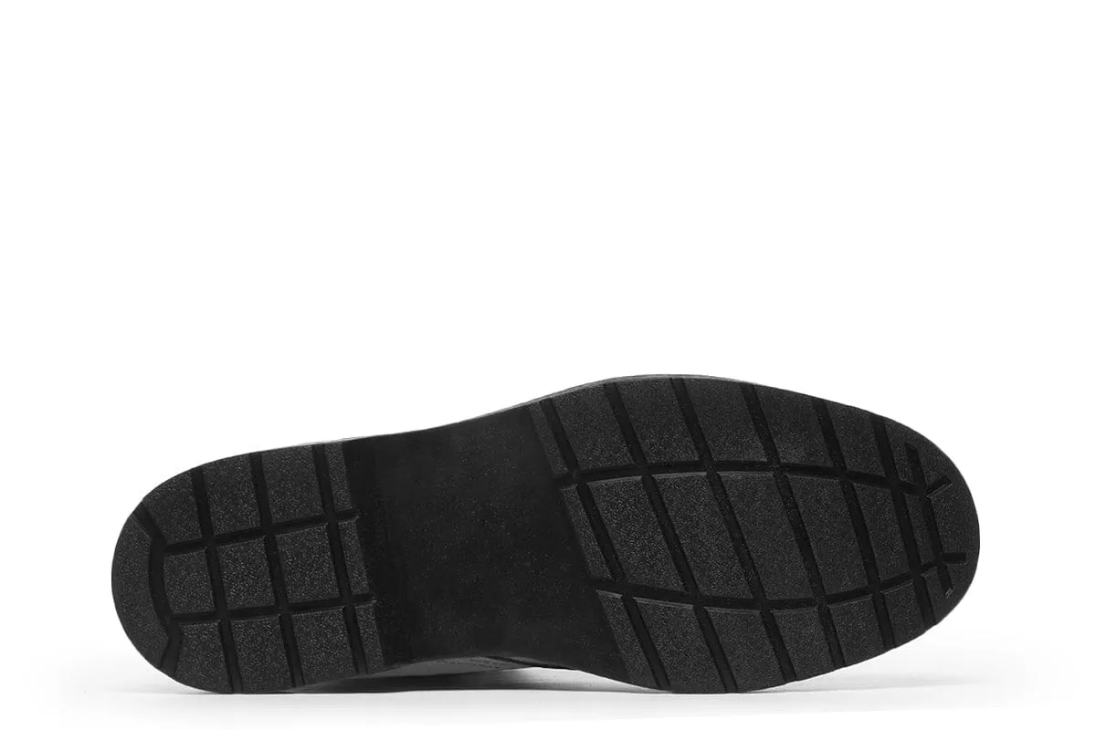 Smile Patch Black White Combat Boots