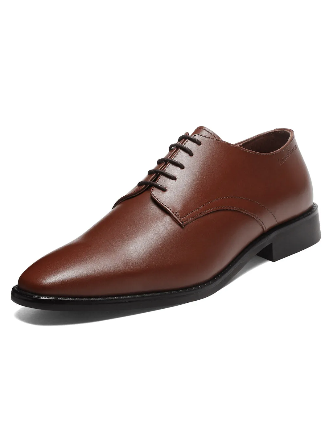 Tan Italian Leather Derby Shoes