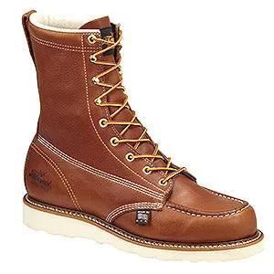 Thorogood 804-4208 Men's American Heritage 8" Moc Toe Steel Toe Work Boots - Brown