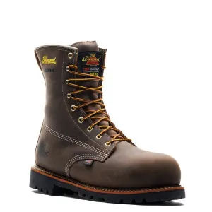 Thorogood Men's 8" Waterproof American Legacy Insulated Crazy Horse Round Nano Safety Toe Work Boot