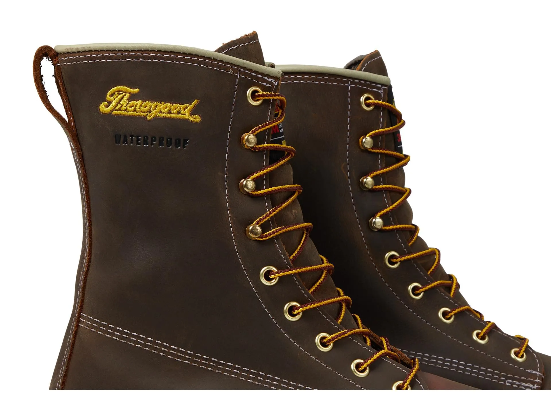 Thorogood Men's 8" Waterproof American Legacy Insulated Crazy Horse Round Nano Safety Toe Work Boot