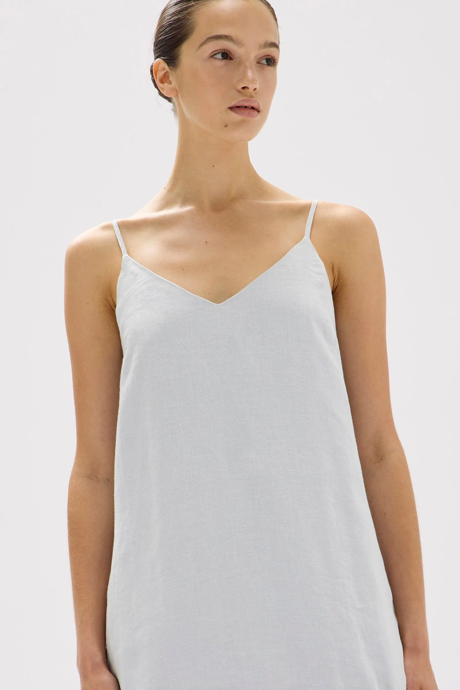 Vallory Linen Slip Dress