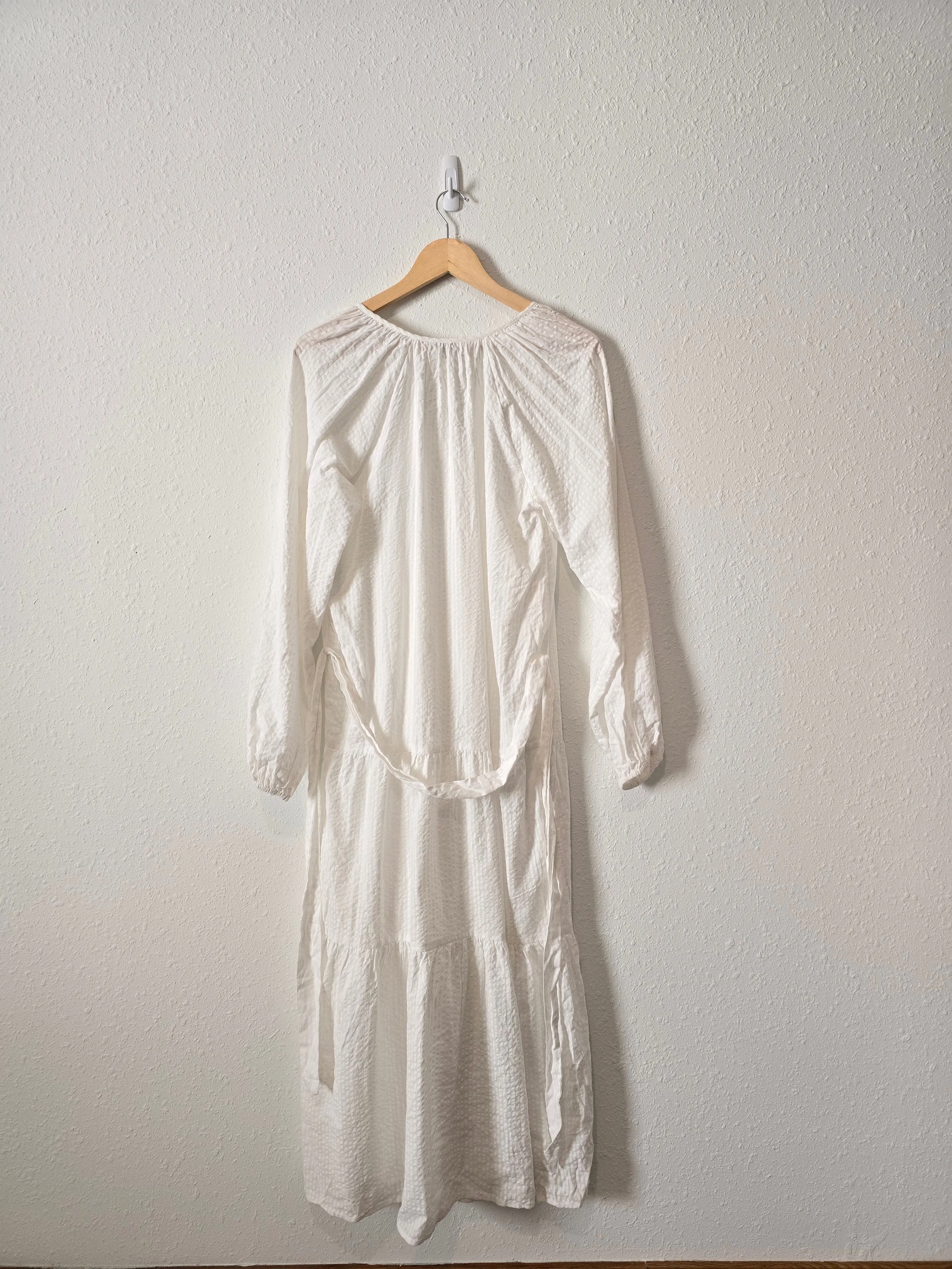 White Tiered Maxi Dress (M)