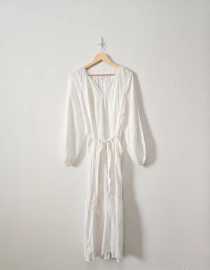 White Tiered Maxi Dress (M)