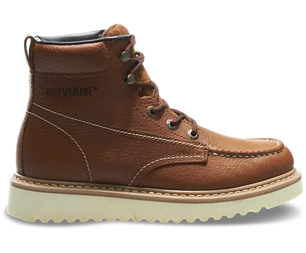 Wolverine W08288 Men's Moc-Toe 6" Work Boot - Brown