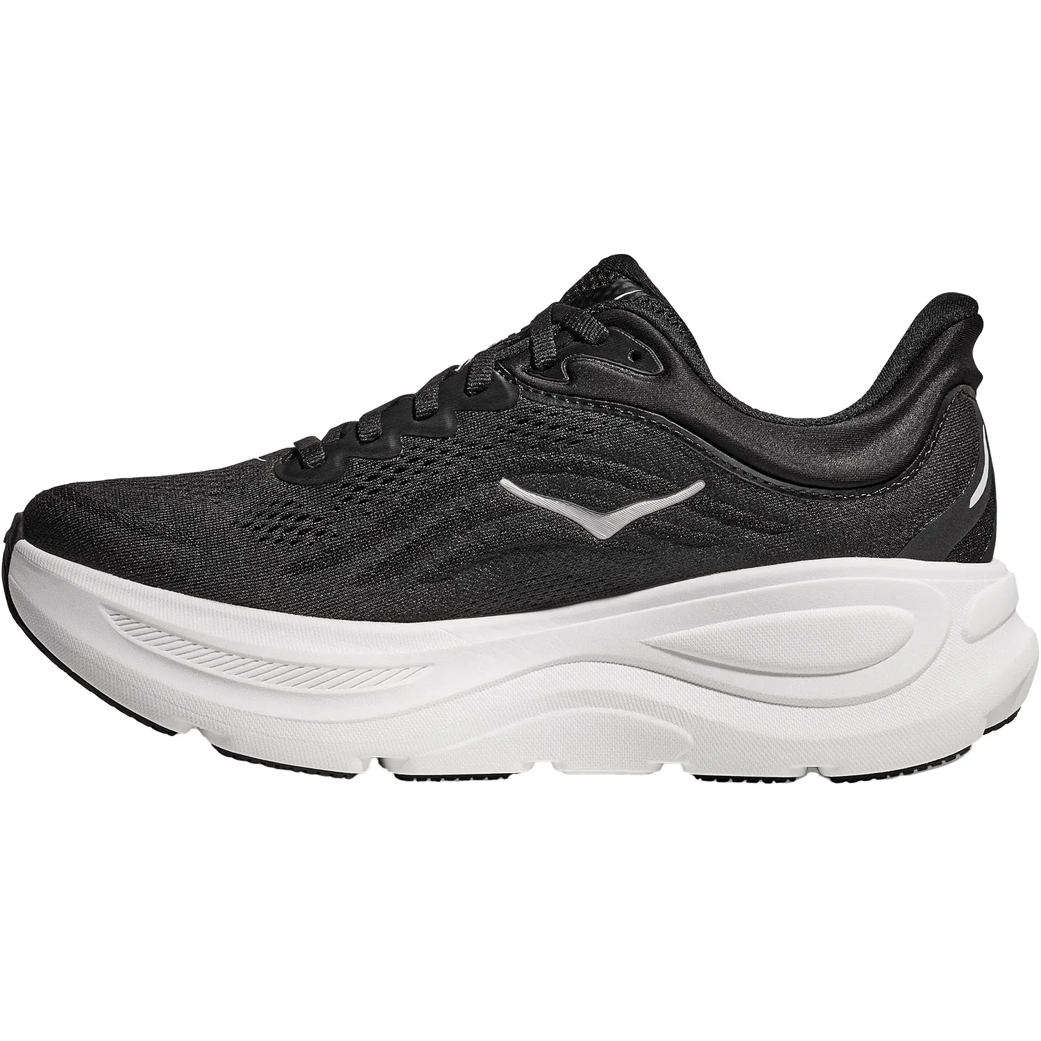 Women's Hoka Bondi 9 Black/White Mesh