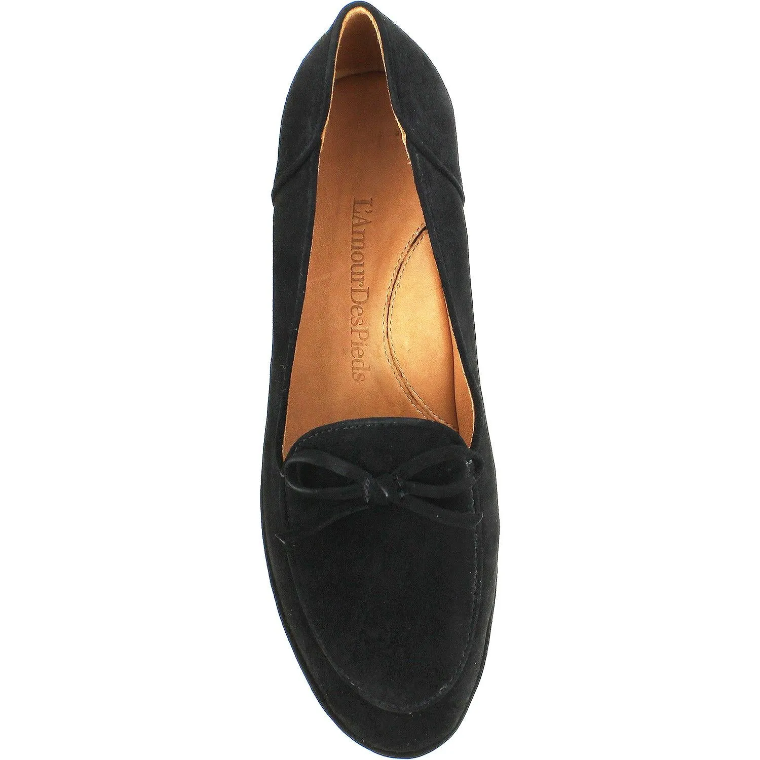 Women's L'Amour Des Pieds Baley Black Kid Suede