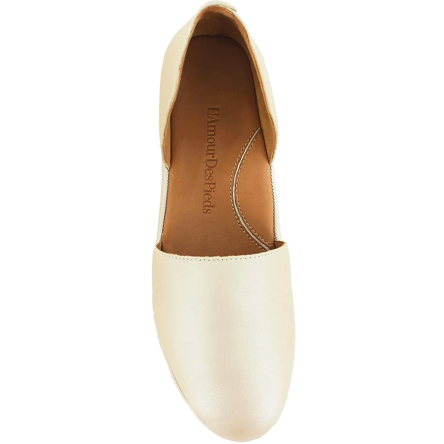 Women's L'Amour Des Pieds Yemina Platino Pearl Leather